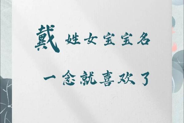 戴姓女孩名字大全-戴姓女孩起名字大全-戴姓名字大全姓名